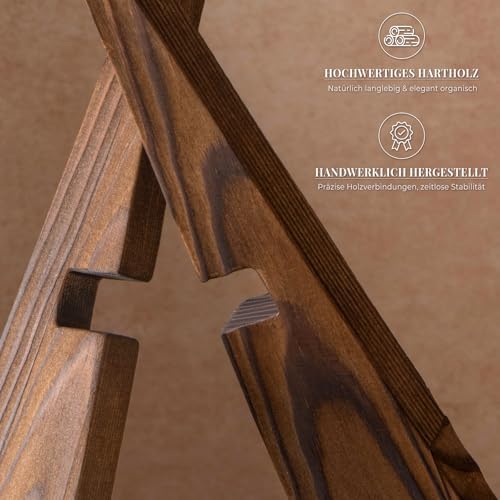 Bordhouder voor standaard – 16,6 cm bordhouder, houten bordhouder, fotolijsthouder, decoratieve tafelstandaard voor tentoonstellingen – 1-pack