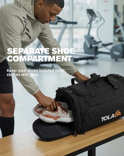 Sporttas 56–70 l voor dames & heren – Uitbreidbare reistas met schoenenvak & natvak, draagbaar als rugzak, voor fitness, sportschool, zwemmen,