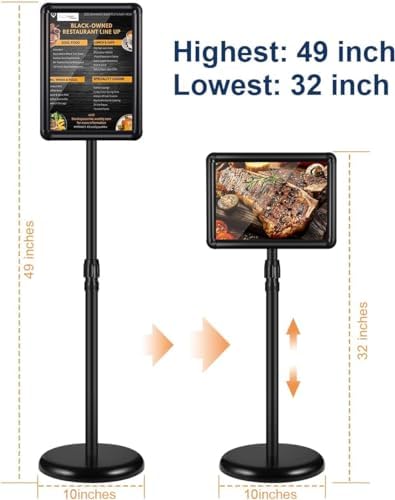 Informatiestandaard DIN A4, staande standaard met frame, draaibaar met eenvoudige vervanging van de inhoud, voor bruiloften, beurzen, displays, reclame, verkoop (z