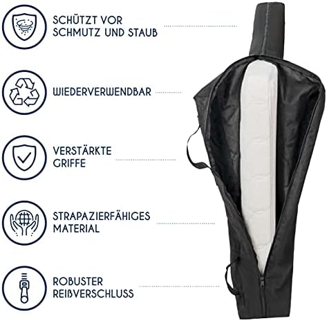 Matrashoes voor opslag en verhuizing, met 4 handvatten en ritssluiting, rondom matrasbeschermer, waterdichte opbergtas