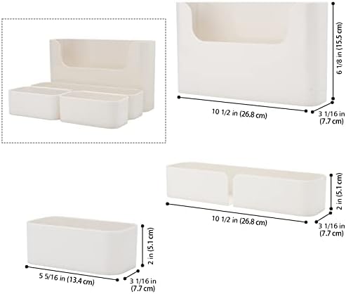 Zwevend plankje voor wandmontage zonder boren, zelfklevende badkamerorganizer, LED-plankje voor interieurinrichting, opbergruimte in keuken en badkamer, set van 4