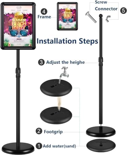 Informatiestandaard DIN A4, staande standaard met frame, draaibaar met eenvoudige vervanging van de inhoud, voor bruiloften, beurzen, displays, reclame, verkoop (z