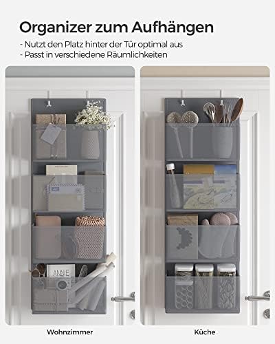 Ging-organizer met 4 vakken – Hangende opbergruimte voor slaapkamer, kantoor, kinderkamer – 33,5 x 12 x 100 cm