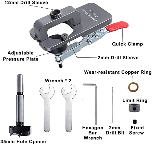 35 mm scharniermal, scharniermal voor kastdeuren, verborgen scharniermal, gatpons, nauwkeurige vergrendelingsmal voor houten deuvels, boorgeleider voor