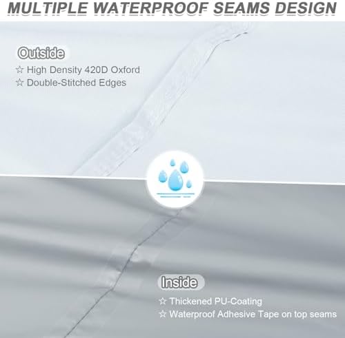Afdekhoes voor tuinmeubelen 130 x 100 x 75 cm Waterdichte beschermhoes Afdekhoes voor tuinmeubelen 420D Oxford-stof Afdekhoezen voor tuinmeubelen Zeil voor