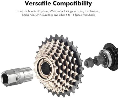 Vrijloopaftrekker voor fietsen, fiets-cassettegereedschap, aftrekker voor cassettes en tandwielen, compatibel met Shimano-vrijlopen