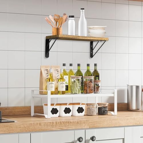 Houten wandplank, set van 3 wandplanken, planken 29/36/42 cm, zwevende houten plank, maximale belasting 40 lbs, voor woonkamer, slaapkamer, badkamer