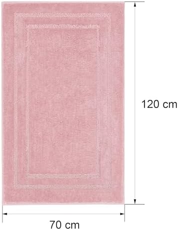 Antislip badmat, te combineren als badmatten-set, toiletmat, badkamermat, wasbare douchemat, badkamerset, roze, 70 x 120 cm