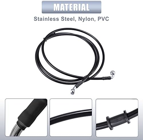 Hydraulische remleiding voor auto's, olieslang, buisverbinding 28°/90°, AN3, M10, zwart, 210 cm