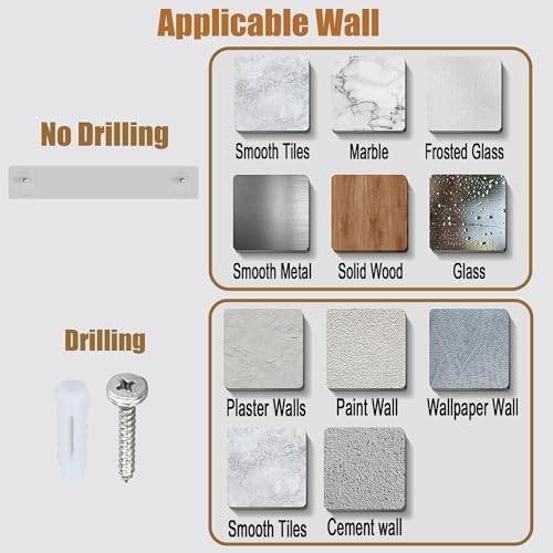 Metalen wandplank, set van 3, zwevende plank, zwart, zonder boren, badkamerplank, doucheplank, waterdicht, moderne wandplank voor decoratie, plank voor