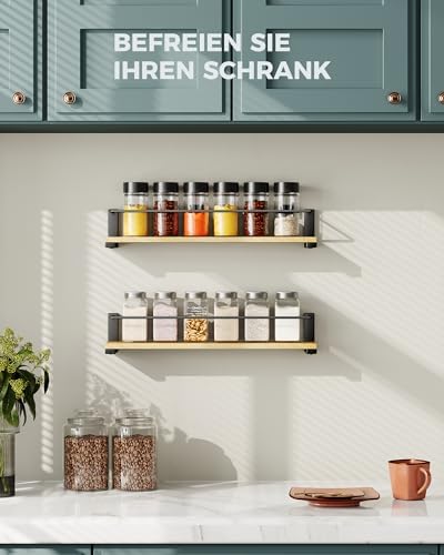 Set van 2 wandkruidenrekken, 40 x 9 x 7 cm
