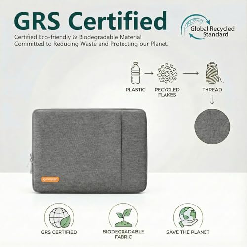 Laptoptas voor 14–15,3 inch, compatibel met de 15-inch MacBook Air M5 (2026), M4/M3/M2 (2025–2023) / Dell XPS 15 Plus, waterafstotende laptoptas
