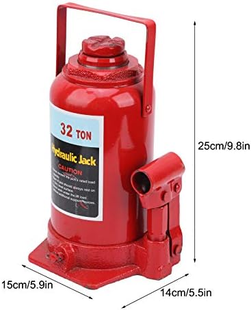 Hydraulische krik 32 t voor personenauto's, bestelwagens, boten, vrachtwagens, caravans, hefhoogte 25–47 cm, van hoogwaardig staal