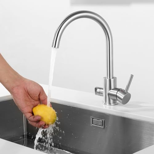 Keukenkraan voor vaatwasser, keukenkraan met 3/4-inch aansluiting, hogedrukkeukenkraan met 360° draaibare uitloop, mat