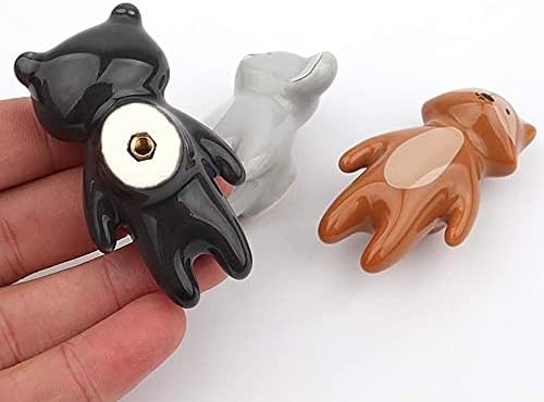 Set van 5 schattige dierenknopjes, keramische knopjes voor kinderen, kastknopjes, handgrepen voor kindermeubels, dierenknopjes voor deuren, lades, ladekasten