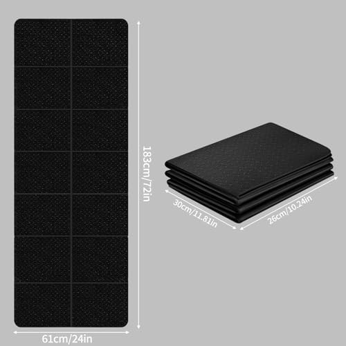 Opvouwbare yogamat, antislip, draagbare fitnessmat, gymnastiekmat, antislip, lichtgewicht, TPE, sport- en reisyogamat voor op reis, pilates, yoga, fitness, Sp