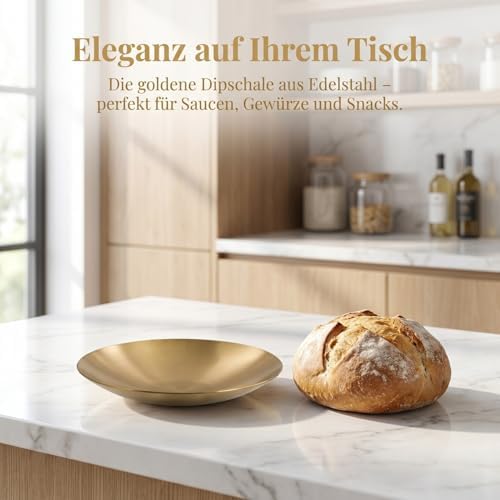 Gouden dipschaaltjes, 10 cm roestvrijstalen dipschaaltjes, kleine roestvrijstalen schaaltjes, gouden serveerschaaltjes voor saus, azijn, kruiden, voorgerechten, keuken