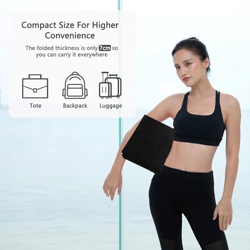 Opvouwbare yogamat, antislip, draagbare fitnessmat, gymnastiekmat, antislip, lichtgewicht, TPE, sport- en reisyogamat voor op reis, pilates, yoga, fitness, Sp