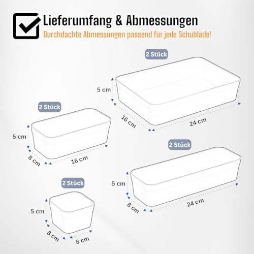 1x lade-organizer-set opbergdoos uit één stuk, verstelbaar scheidingssysteem, opbergruimte voor spullen, woonkamer/badkamer, kunststof, antraciet