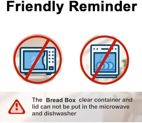 Broodtrommel Broodbak voor de keuken Luchtdicht, broodbak met deksel en tijdsaanduiding, broodbewaring voor zelfgebakken brood, toast, bagels, Dou
