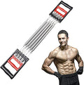Borst-expander, verstelbaar, fitness-expander, borst-expander voor mannen en vrouwen, met 5 veer-spiertrainers, weerstandsband met afneembare stalen veren, voor borst-, arm- en krachttraining