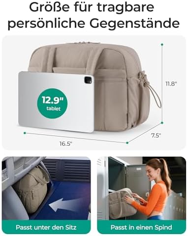 Puffer reistas, sporttas voor dames 24 l, weekendtas, luiertas, waterafstotend, reistas, handbagage, sporttas, ziekenhuistas, bevalling, ziekenhuistas, M