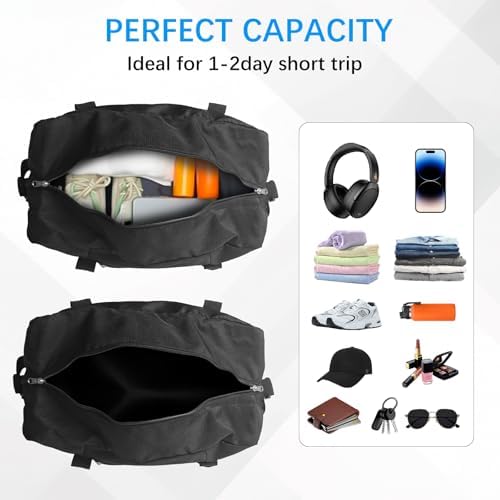 Sporttas, 40x20x25cm reistas voor Ryanair handbagage, waterdichte sporttas met verstelbare riem, 20L kleine sporttas voor He