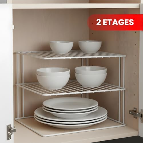 Metaltex Silos hoekkastinzetstuk, 2 verdiepingen, 1-pack, wit