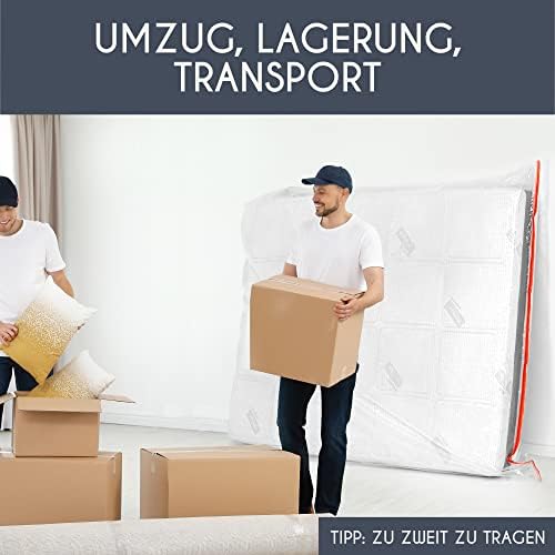 Matrashoes van kunststof 160 x 200 cm (dikte 30 cm) – Opbergtas voor matrassen – Bescherming voor uw matras tijdens opslag en transport