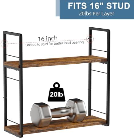 2-delige zwevende wandplanken van massief hout, 40,6 cm wandplank voor het opbergen van boeken, tafelplank, bureauplank, decoratie
