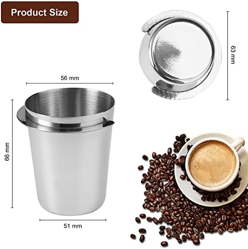 Koffiefilterhouder-doseerbeker, 51 mm roestvrijstalen koffieverdeler, koffiedoseerbeker, opvangbeker voor koffiepoeder, filterhouder, Sage-doseerbeker, poeder
