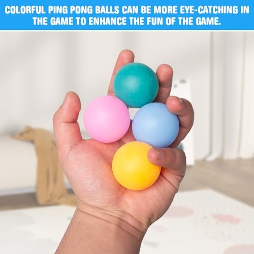 80 stuks 40 mm kleurrijke tafeltennisballen, kunststof pingpongballen, kleurrijk, ronde tafeltennisballen, speelgoed, gemengde kleuren, trainingsballen