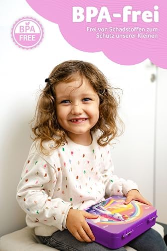 Lunchbox voor kinderen met vakjes – Toni-lunchbox – Lekvrije bento-box – Lunchbox voor de kleuterschool en school – Meisjes en jongens | Lunchbox | Snack