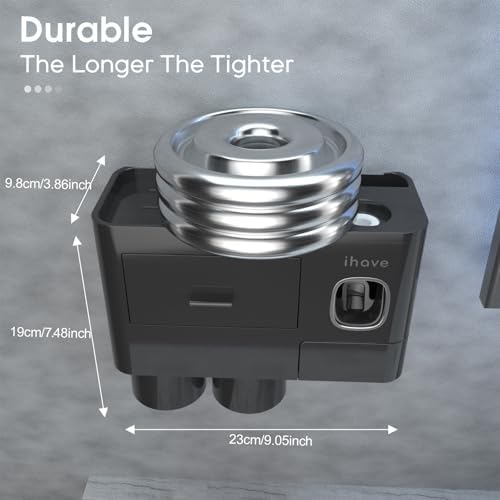 Tandenborstelhouder voor aan de muur met tandpastadispenser & lade, meervoudige tandenborstelhouder voor elektrische tandenborstels, grote houder zonder boren, badkamerorganizer