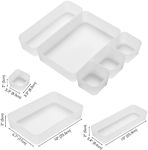 5-delig lade-organisationssysteem in 3 maten, mat kunststof, kaptafel-organizer, bruikbaar voor make-up, keuken, badkamer, kantoor