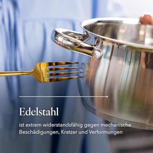 Oliver pannenset, 4-delig, roestvrij staal 18/0, deksels van gehard glas, geschikt voor inductie, gas, elektrisch, keramisch, vaatwasmachinebestendig, hoogwaardige pannenset
