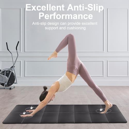 Yogamat, opvouwbaar, gymnastiekmat, antislip, lichtgewicht, TPE, draagbare fitnessmat, draagbare sportmat voor op reis, pilates, yoga, fitness, sport, training