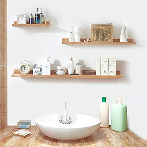 Wandplank in U-vorm, 30 cm zwevende plank in vintage-stijl, hangplank, kantoorplank voor decoratie, woonkamer, slaapkamer en kantoor, houtkleur RF-GB543