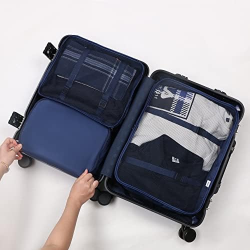 Koffer-organizer-set, 8-delig, opbergkubussen, waterdichte reiskledingzakken, opbergzakken voor koffers, opbergkubussen met toilettas, schoenenzak,