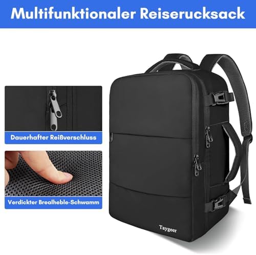 EasyJet handbagage 45 x 36 x 20, handbagage, rugzak, vliegtuig, heren, zwart, modern