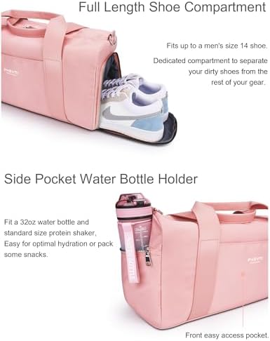 19-inch sporttas reistas voor dames en heren, waterdichte handbagagetassen, sporttas voor reizen en zwemmen met schoenenvak en natvak, handvat