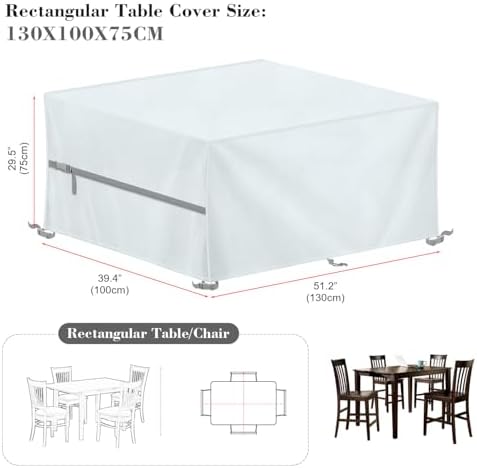 Afdekhoes voor tuinmeubelen 130 x 100 x 75 cm Waterdichte beschermhoes Afdekhoes voor tuinmeubelen 420D Oxford-stof Afdekhoezen voor tuinmeubelen Zeil voor