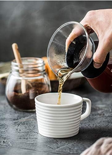 Pour-over-koffiezetapparaat, handkoffiezetapparaat, roestvrijstalen handfilter, glas met permanentfilter (400 ml), zwart