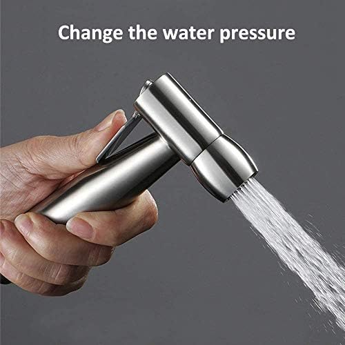 Douche, toilet, badkamerbidet voor bidetkranen, toilet met 150 cm lange, flexibele telescopische doucheslang en houder, douchekop van roestvrij staal, N