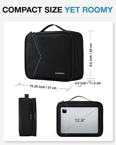 Kabelzak, dubbelwandige elektronische organizer-reistas voor kabels, opladers, iPad, iPad Air, tablets tot 10,5 inch, adapters, muis, SD-kaart