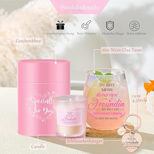Cadeaus voor vriendin/vrouwen, wijnglas, verjaardagscadeau voor vrouwen, gepersonaliseerde cadeaus voor de beste vriendin, bedankcadeau, vriendschapscadeaus, Kerstmis, 480
