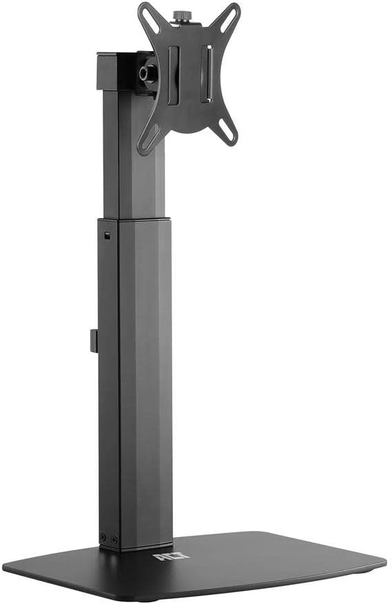 Monitorbeugel voor 1 monitor, gasveer, tot 32 inch, VESA 75/100 mm, beeldschermbeugel, kantelbaar 40°, draaibaar 90°, 360° draaibaar, max. gewicht 7 kg
