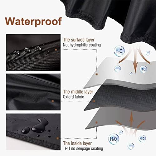 Tuinmeubelhoes, waterdicht, slijtvast, 420D Oxford-stof, 250 x 200 x 90 cm, rechthoekige tuintafelhoes, terrastafelhoes, waterdicht, UV-bestendig