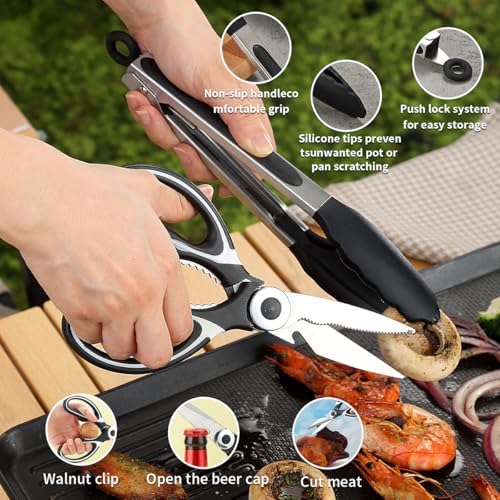 Camping-kookset, 15-delig, roestvrij staal, kampeeruitrusting, ideaal voor trektochten, barbecues, kamperen en wandelingen.