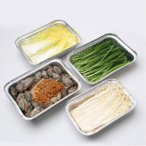 Set van 25 aluminium opvangbakjes – aluminium bakjes 32 x 21,5 cm, barbecuebakjes 2250 ml – rechthoekige voedselbakjes – hittebestendige opvangbakjes